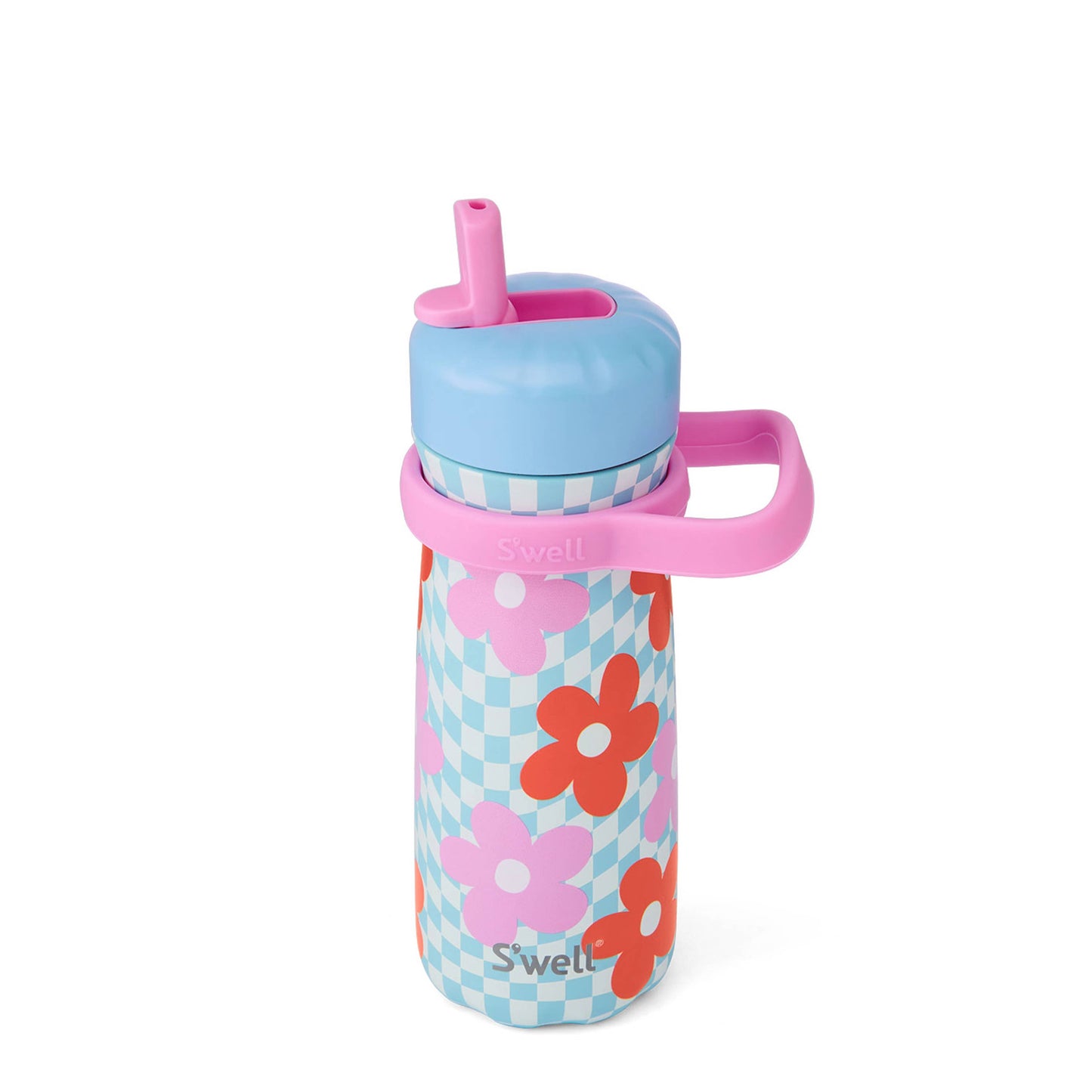 S'well - 16oz Pink Petal Traveler with Flip Straw Lid