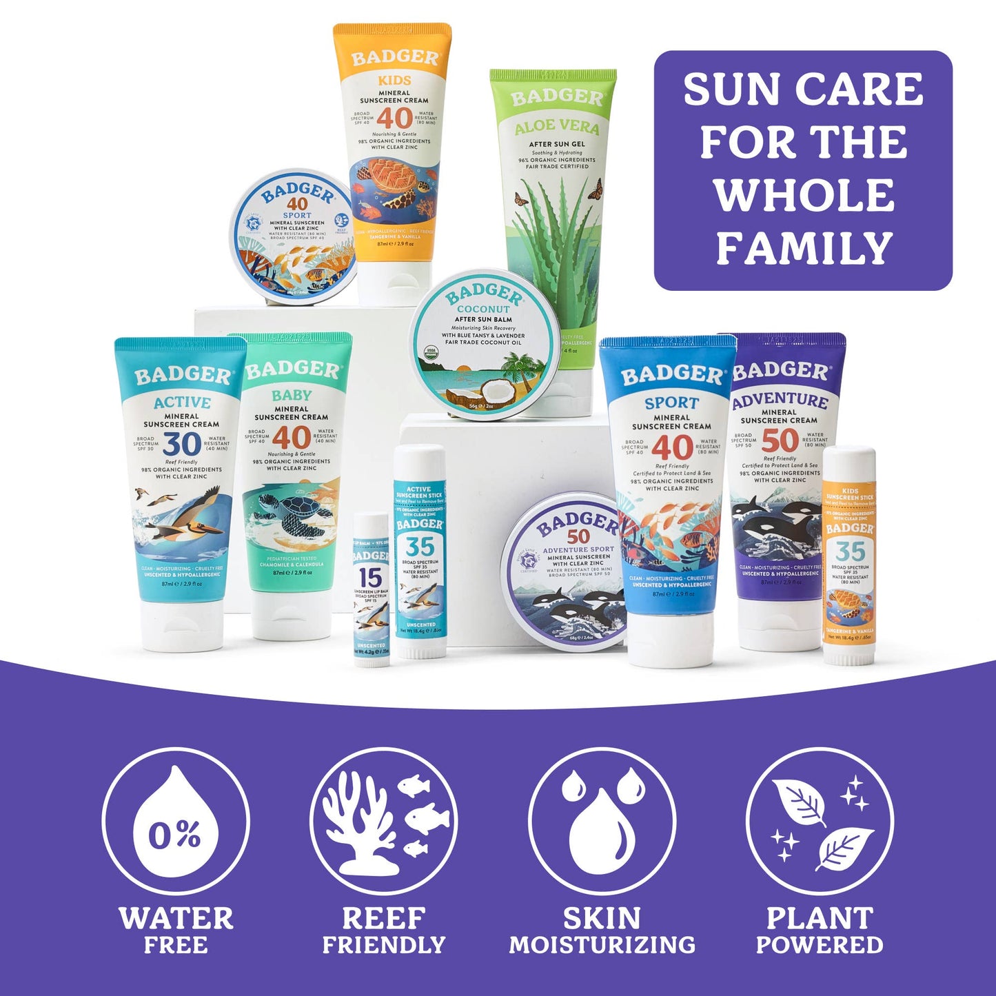 Badger Mineral Sunscreen Cream SPF 50, Adventure Tin