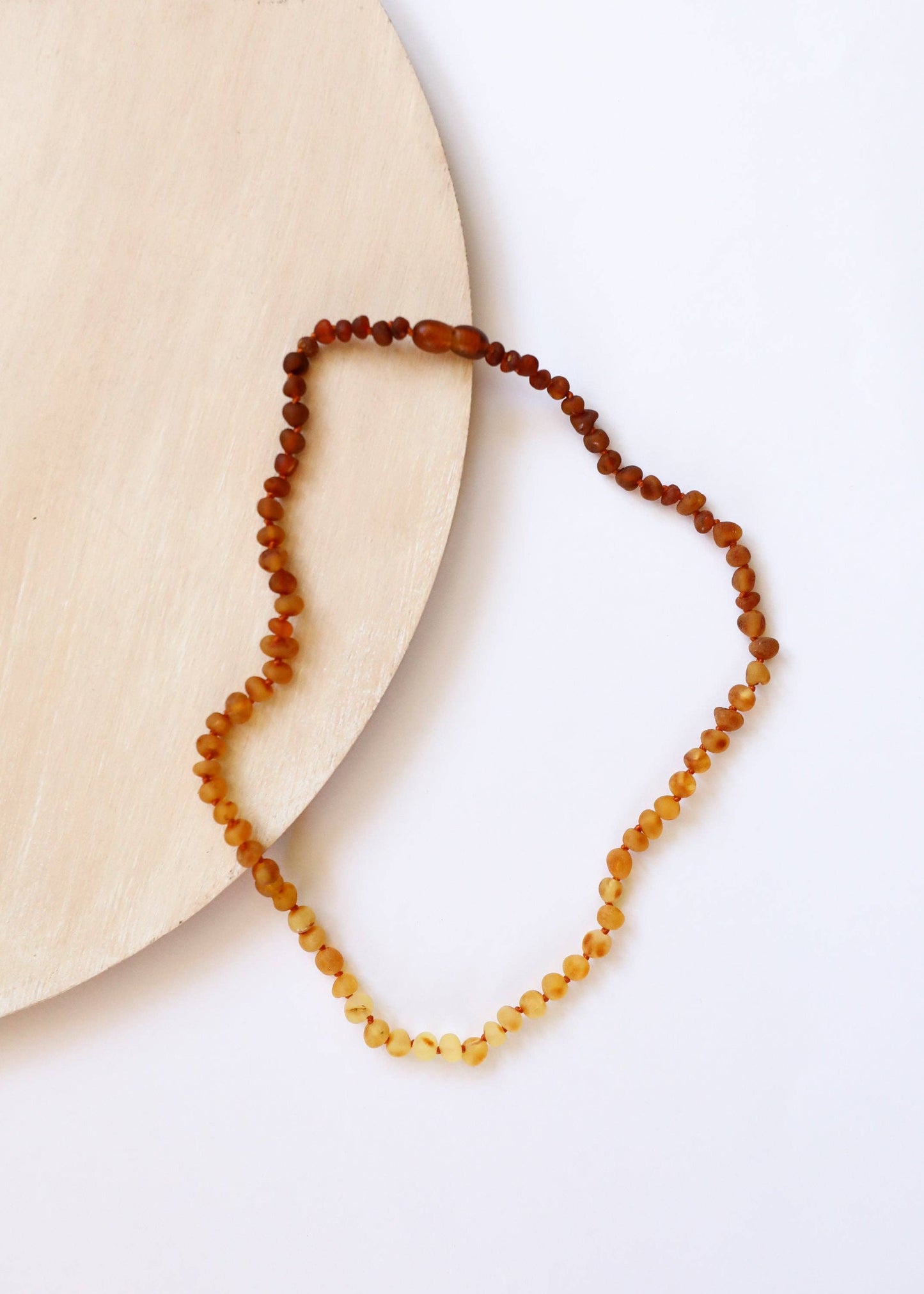 CanyonLeaf - Raw Baltic Amber + Sunflower 13" Child Necklace