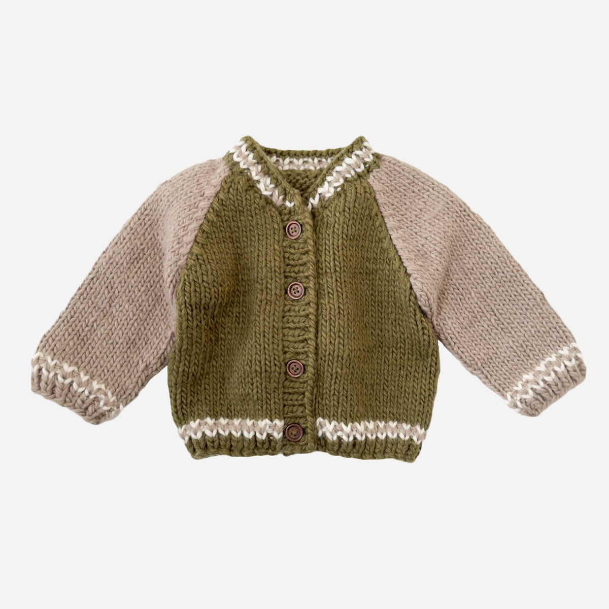 Varsity Cardigan: Moss