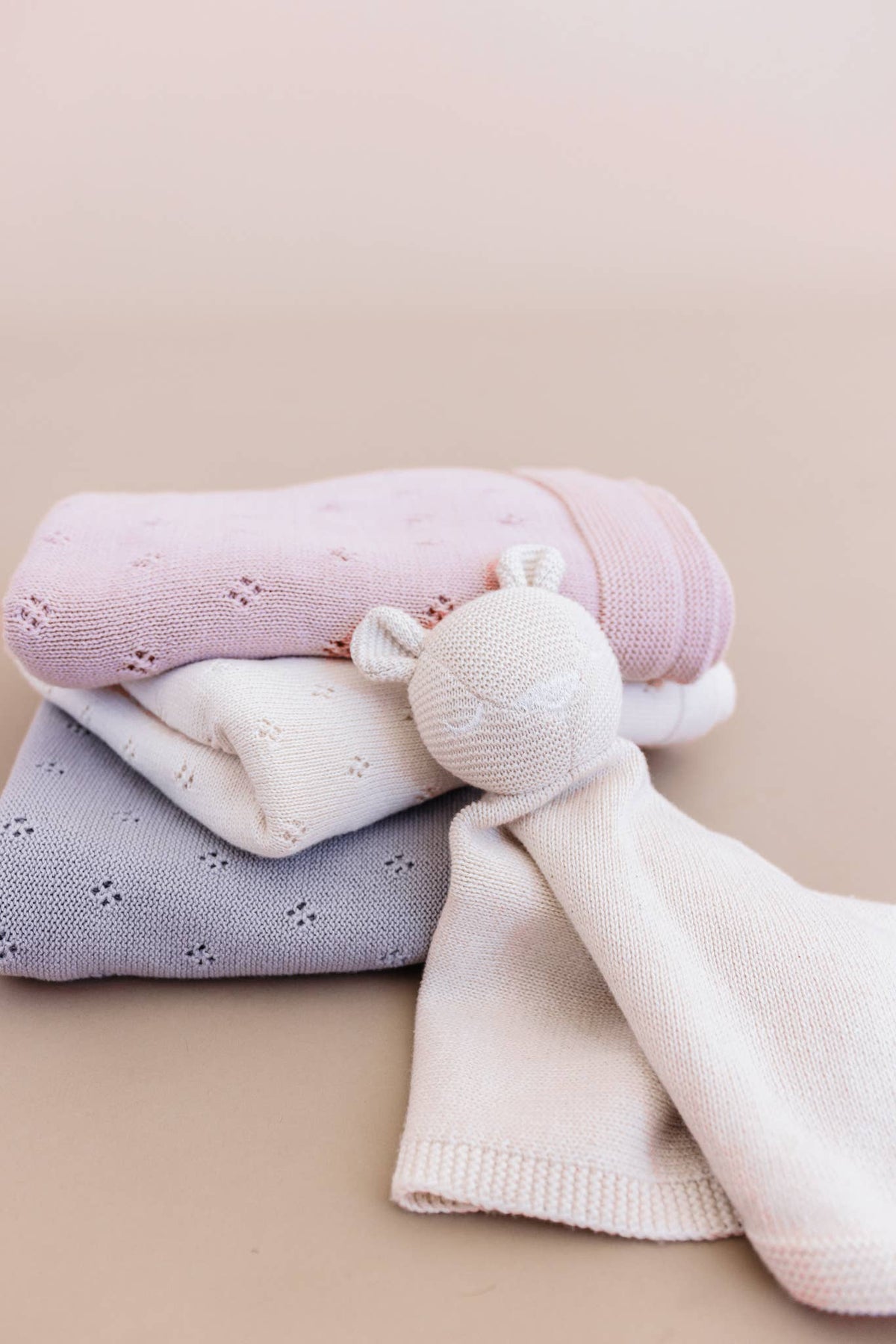 Heirloom Pique Blanket Blush Organic Cotton