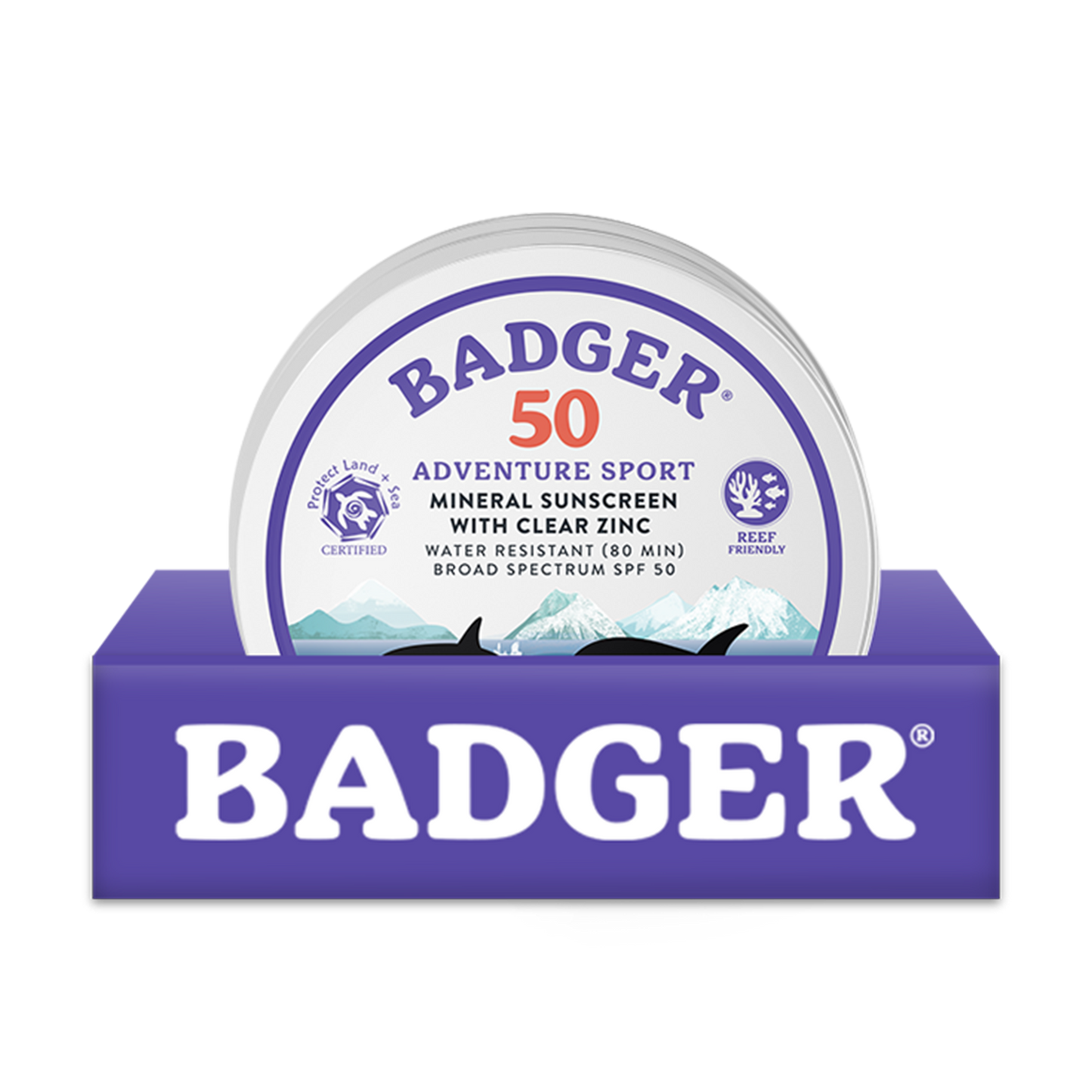 Badger Mineral Sunscreen Cream SPF 50, Adventure Tin