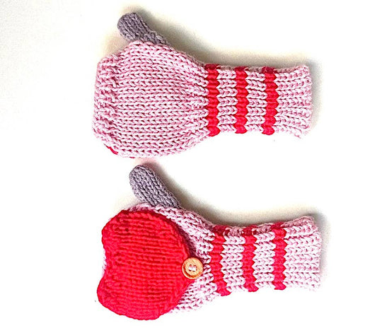 FM Pink Heart Mittens