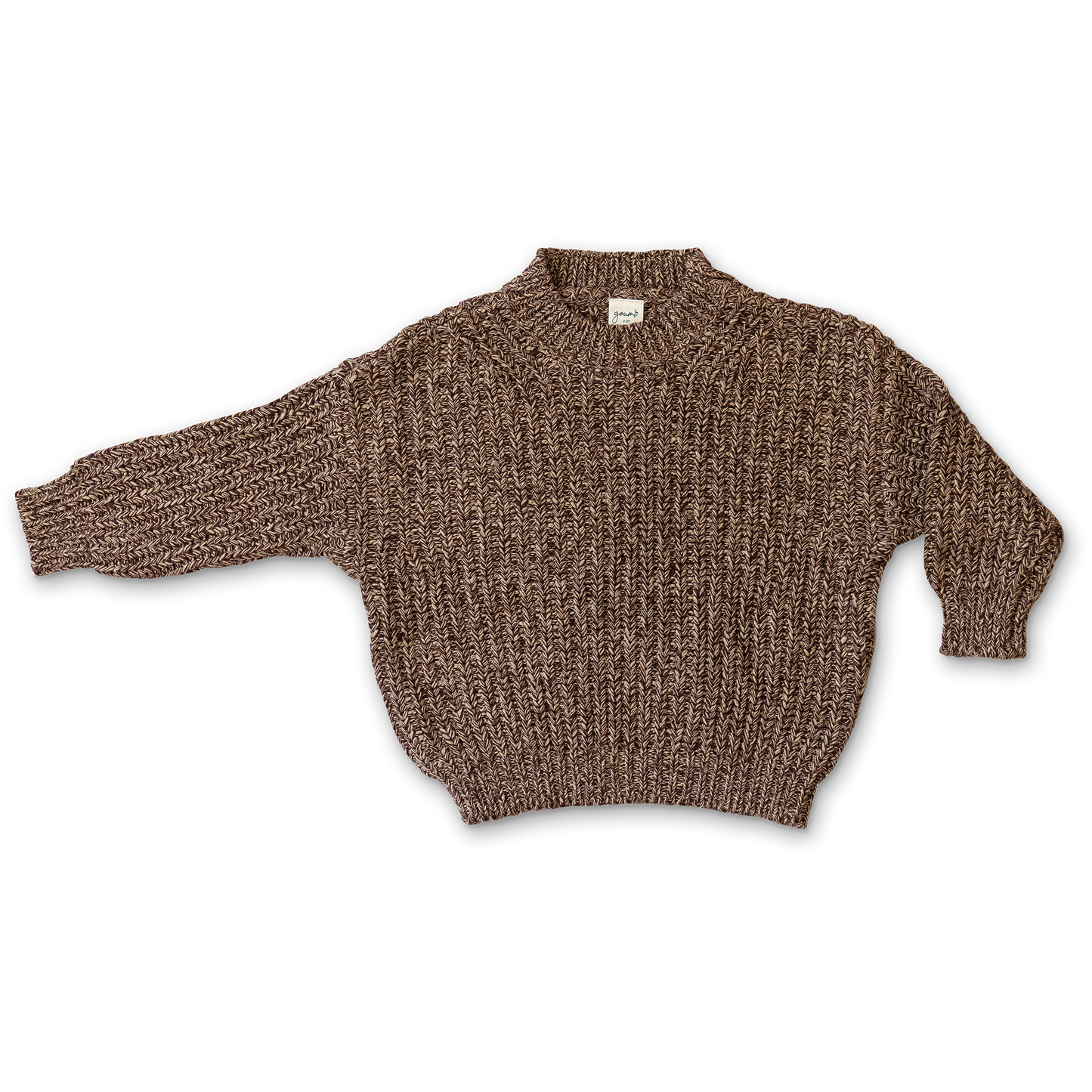 Cotton Kids Chunky Knit Sweater - Bark
