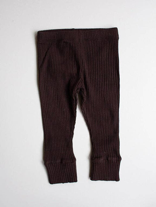 The Simple Folk - The Ribbed Legging - Chocolate